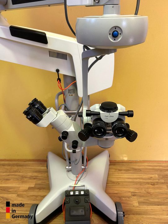 Carl Zeiss VISU 200 with Stereoscopic Co-observation Attachment (assistant Microscope) on S-8 Magnetic Floor Stand.